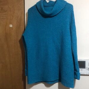 Pilcro Teal Cowl Neck Sweater